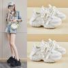 "INS Korean Women's 2025 Spring Platform Sneakers: Height-Boosting, Casual Running Shoes FB9905"
