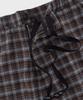 PREF Brown Tratan Check Elastic Waist Trouser
