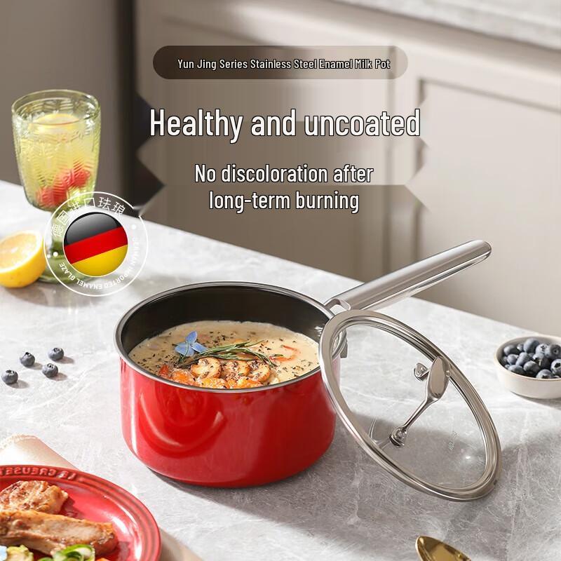 DESLON 18cm Enamel Non-Stick Saucepan