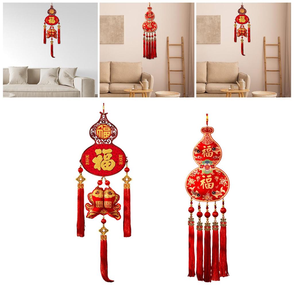 Lucky Fu Character Velvet Spring Festival Pendant Hanging Decor Ceiling Ornament for Chinese New Year Home Entryway Party 2026