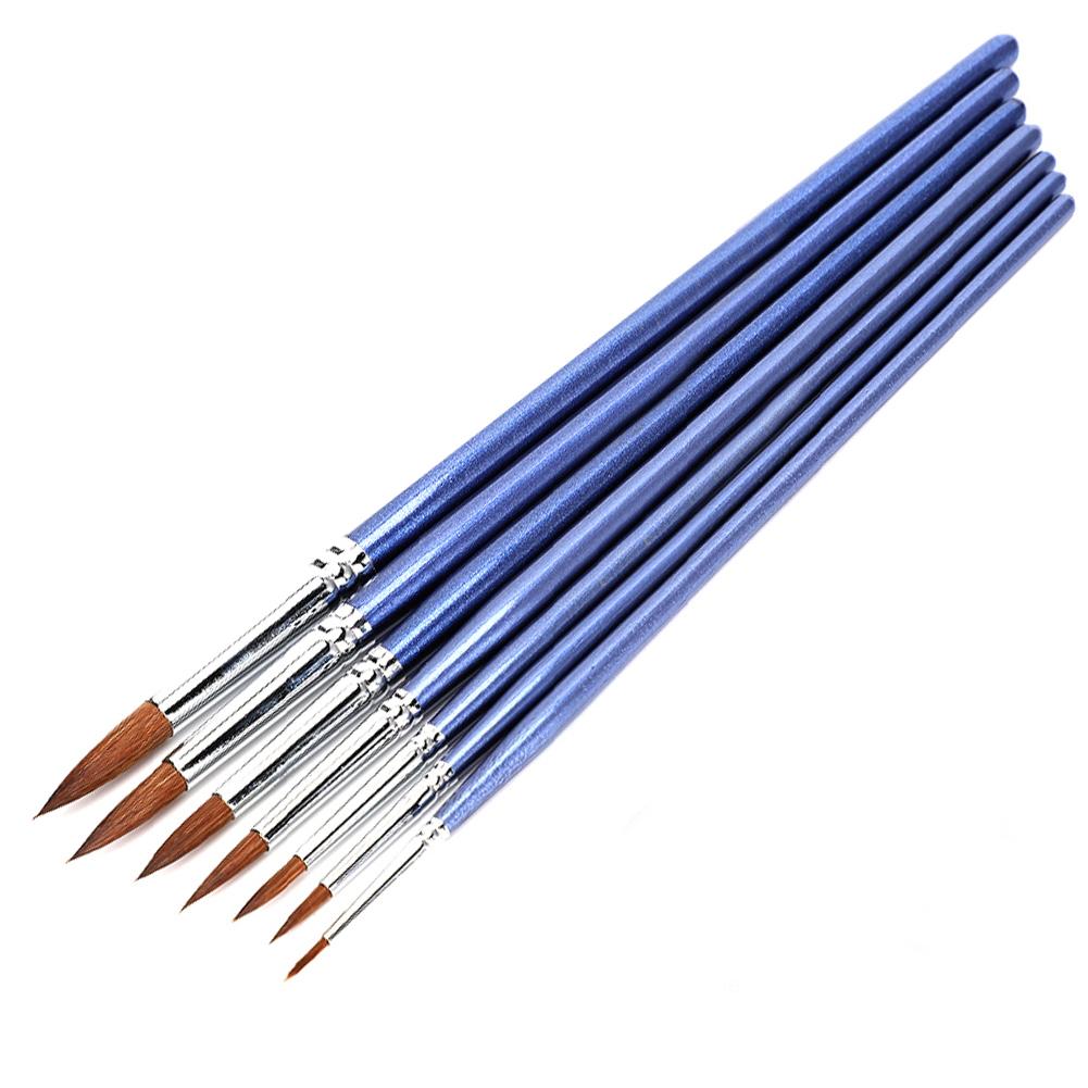 7Pcs Painting Brush Set Wolf Hair Watercolor Acrylic Special Painting Tools for Arts