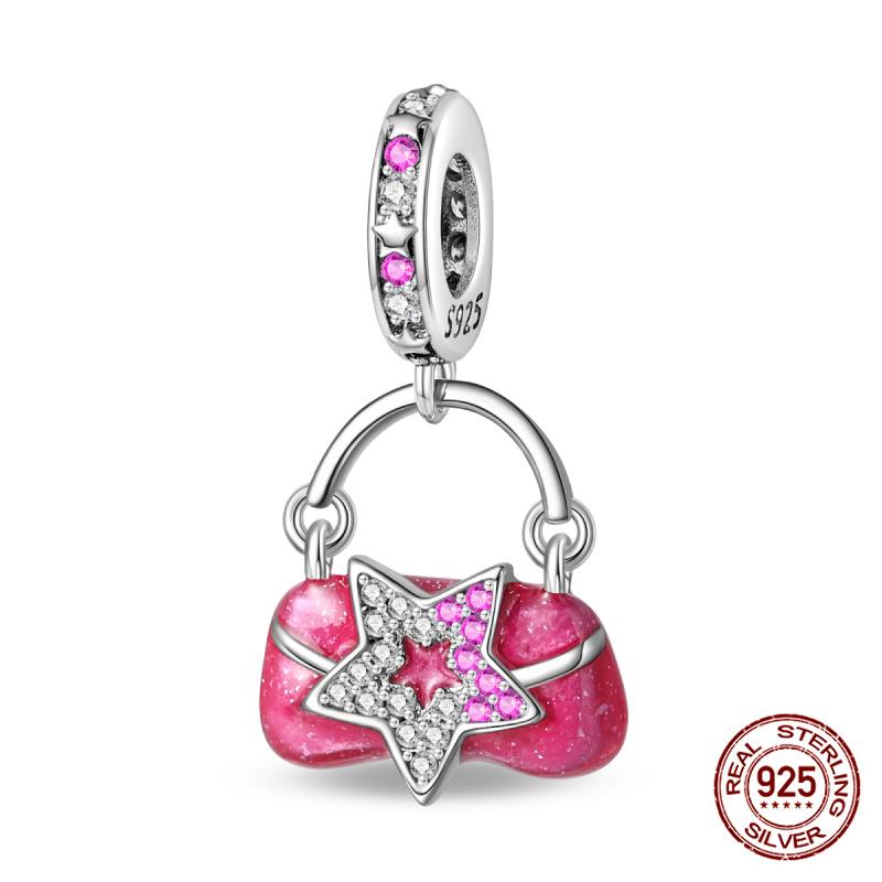 100%Copperpink Series Stars & High Heels Charms Fitoriginal Bracelets Diy Jewelry Making For Women Gift