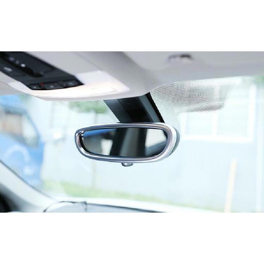 For BMW X1 2016- F48 ABS silver car inner rear view mirror frame trim
