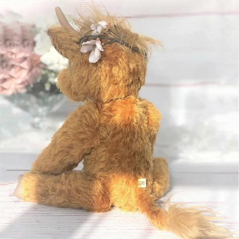 25cm Cute Highland Cow Plush Animals, Sitting Scotland Highland Cow,stuffed Animal Highland Cow Cuddly Toy Plush Animal With Oxhorn, Cattle Animal Ide
