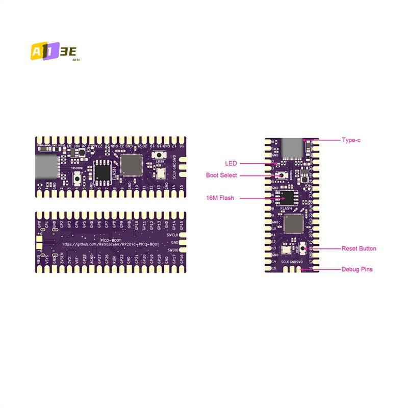 A03E-Picoboot Board Kit + Adapter For Raspberry Picoboot Pi Pico Board IPL Replacement Modchip For Gamecube Console