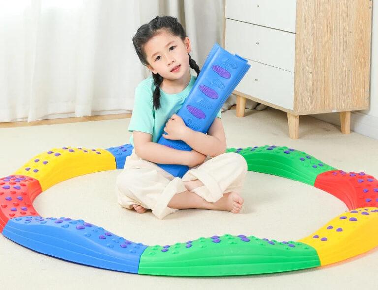 Sensory path Gymnastics Training for Children Sports Equipment Toys Pastel kolo 8 elements