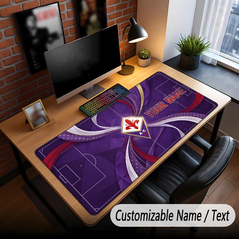 Large Mouse Pad Fiorentina FC Print Custom Name Text Desk Mat for Office Gaming