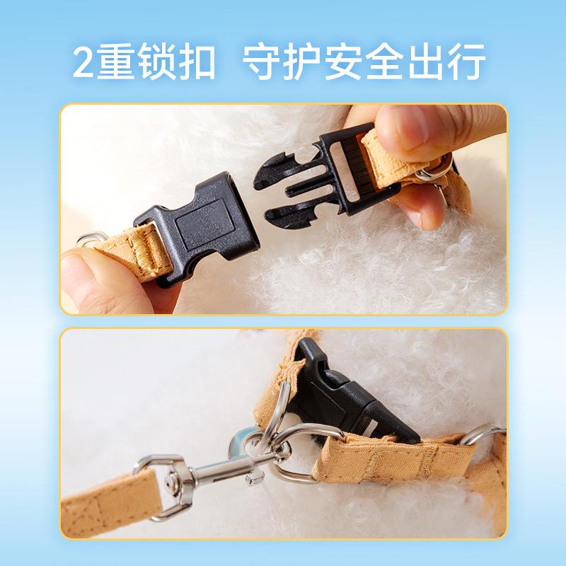 Dog leash summer out breathable vest type cat rabbit puppy cat walking dog chest strap pet supplies