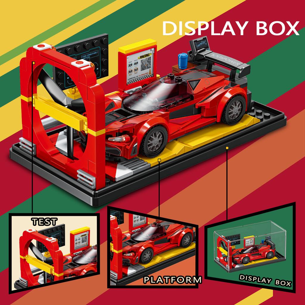 Non-Toxic Sembo Block Sports Car Assemblage Building Blocks Moc Racing Vehicle Models Construction Set Ideas Toys For Children Christmas Gifts