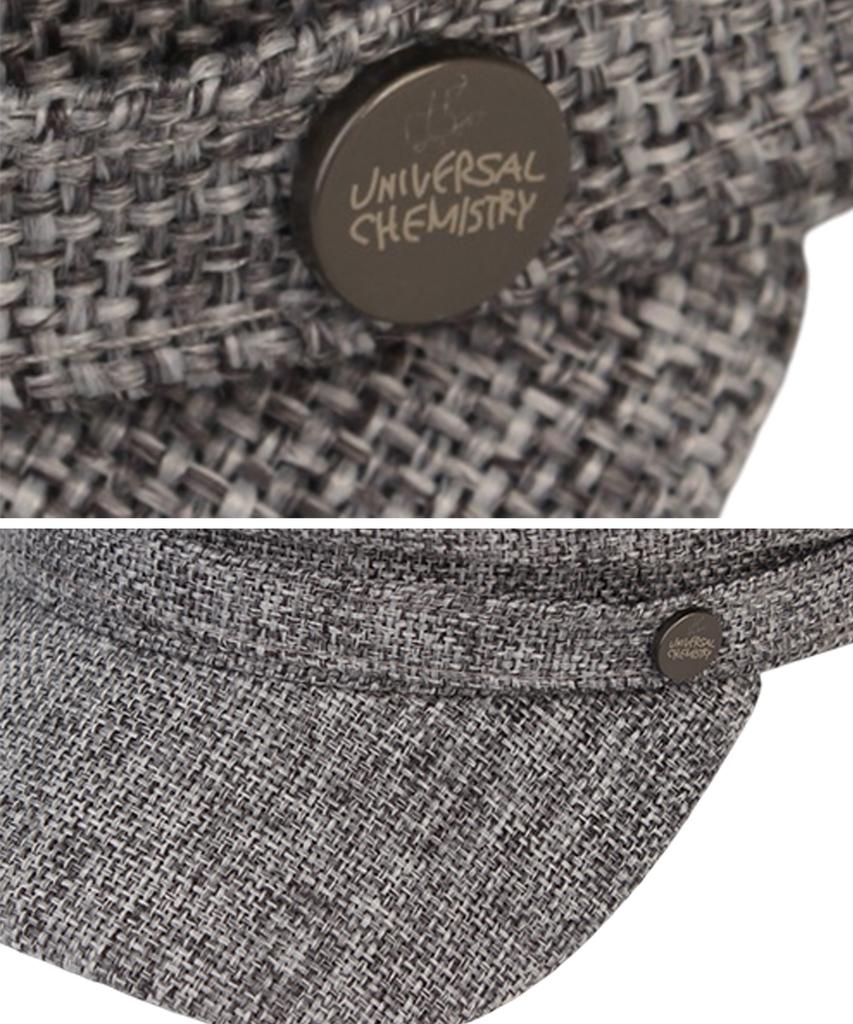 Yunibeosyeolkemiseuteuli Linen Logo Gray Marine Cap