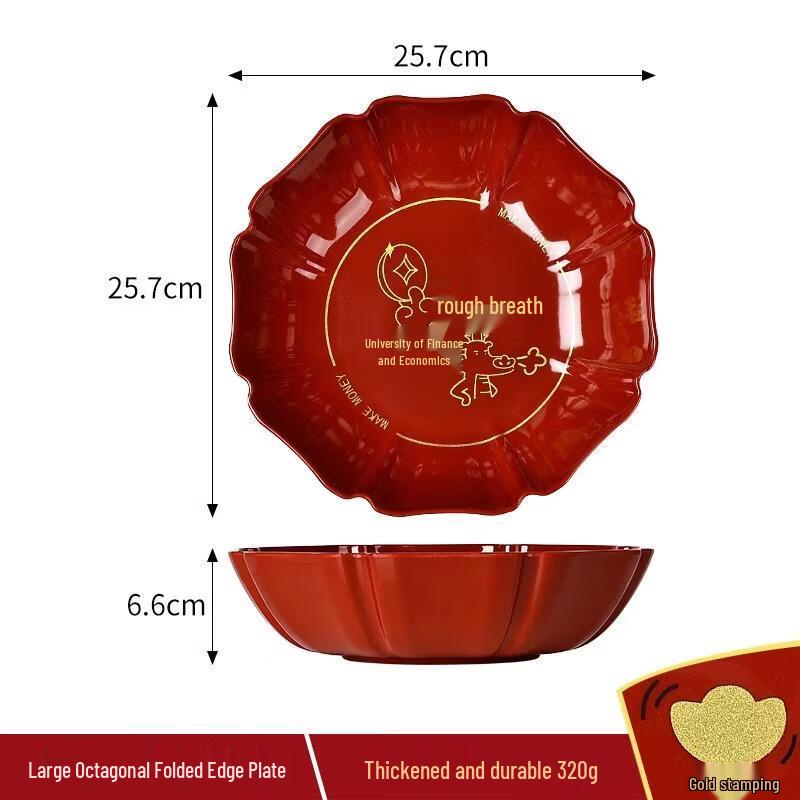 SEE KEAN Festive Octagonal Snack Tray