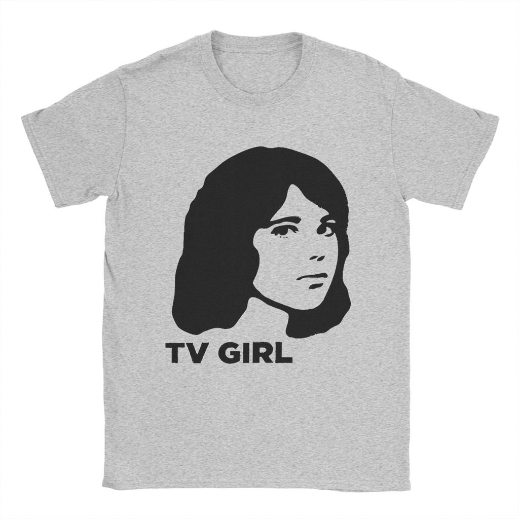 Men's T-Shirt Tv Girl Band Creative 100% Cotton Tees Short Sleeve T Shirts O Neck Clothes Plus Size