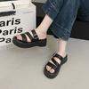 Retro cool slippers women's platform slippers summer 2025 new fashion casual versatile beach cool slippers