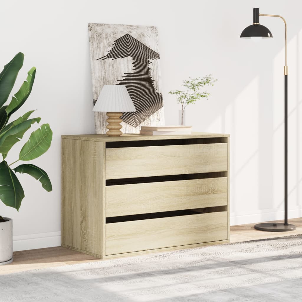 Vidaxl Komoda, Dąb Sonoma, 80X41X58 Cm, Materiał Drewnopochodny