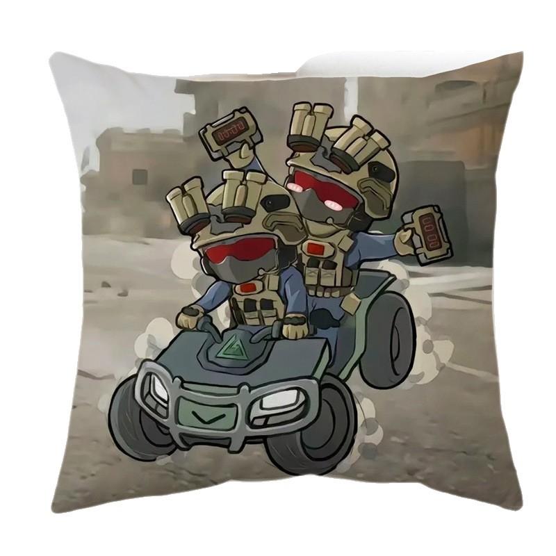 Delta Action Game Peripheral Pillow Figure Pillow Case Sofa Bedside Pillow Student Birthday Gift