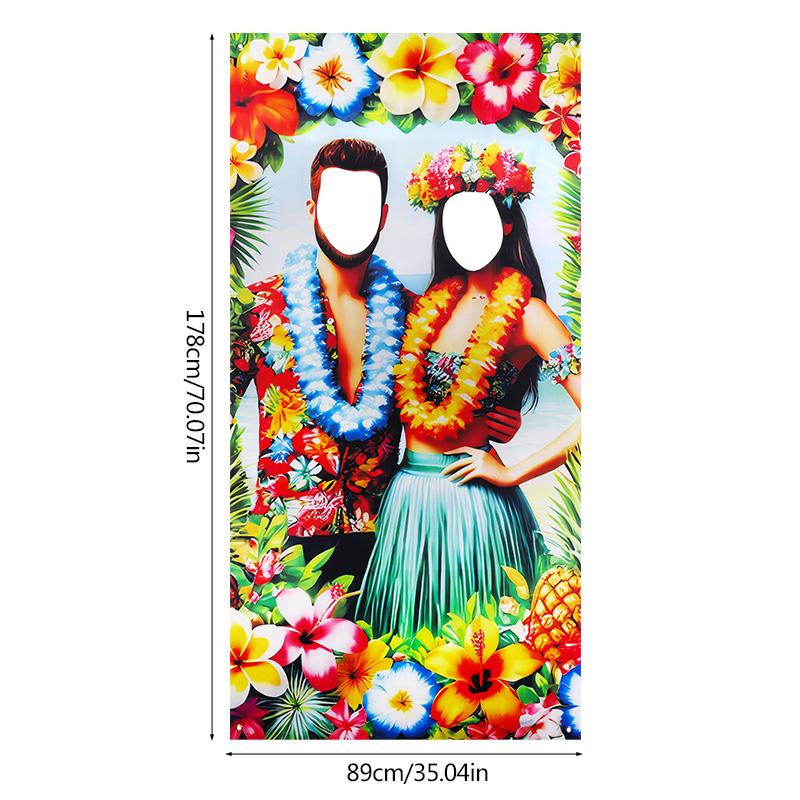 

Hawaiian Photo Prop Banner Tropical Luau Couple Photo Door Banner Aloha Summer Beach Birthday Party Decoratin Wedding Supplies