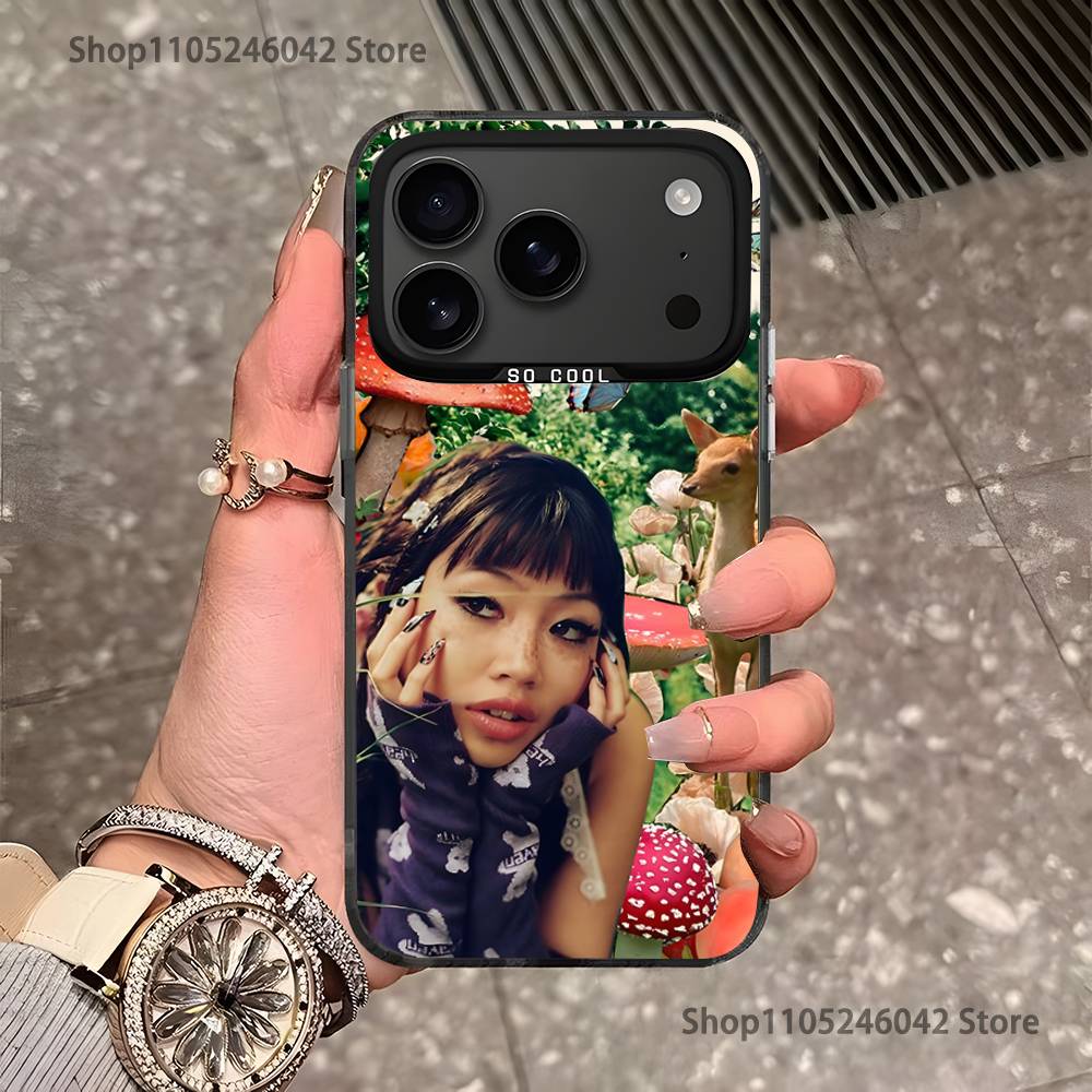 B-beabadoobee Beatopia For iPhone 17,16,15,14,13,12,11,Pro,MAX,Plus Black Shockproof Candy Matte Cover