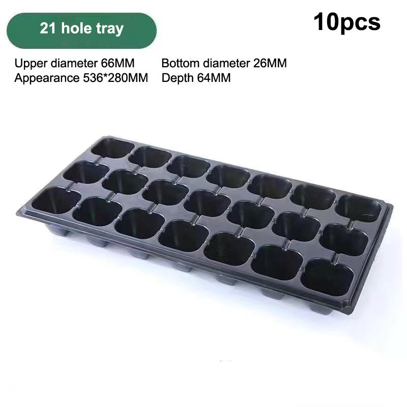 

M-10Pcs Seedling Trays Plastic Gardening Germination Trays Black Seedling Container Garden Supplies For Vegetable Flower