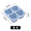 Wheat Straw Four Grid Snack Box, Candy and Nut Refrigerator, Fresh-keeping Storage Box, Sealed and Separated Fruit Fresh-keeping Box