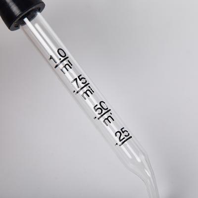 5 pezzi contagocce in vetro con testa in gomma contagocce in vetro con pipetta contagocce per olio essenziale, flacone contagocce multiuso per scuola e casa