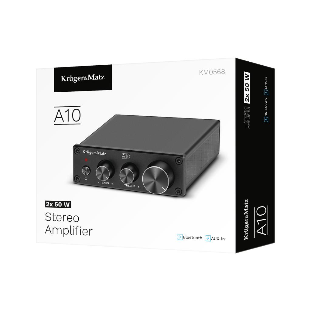Bluetooth 5.1 aptX HD 2x50W Stereo zesilovač Kruger&Matz A10