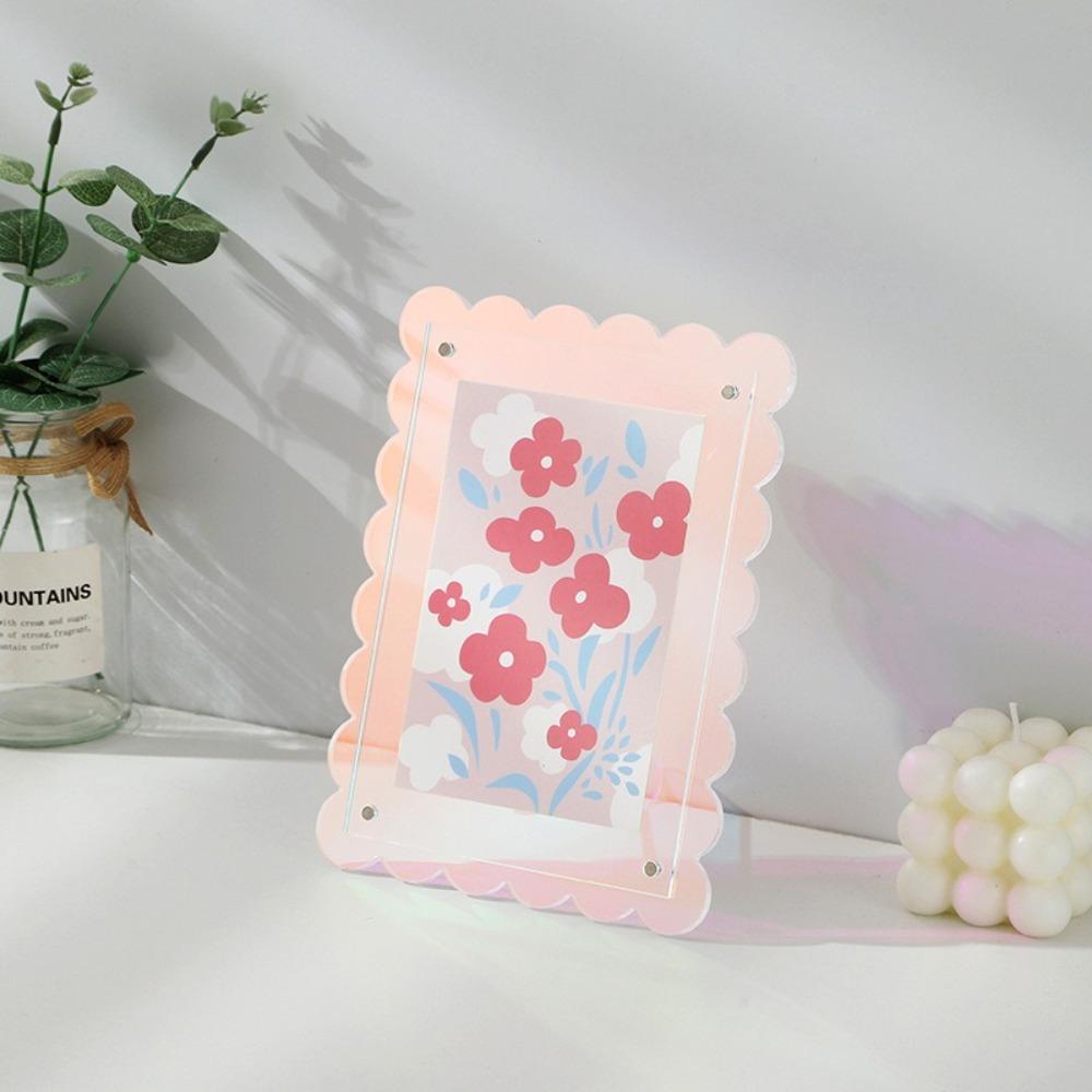 Stojak akrylowy Ramka na zdjęcia Ekspozycja biurkowa Holder na fotokartę Ramki na zdjęcia DIY do domu