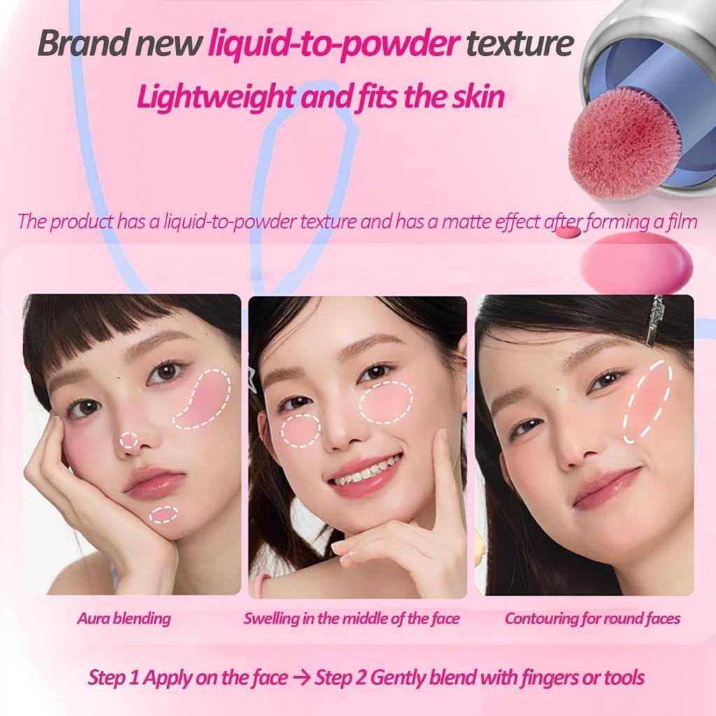 AZTK Liquid Blusher Jello Color Powder Moisturizing Highlight Beauty Expands Contracts Cheek Matte Face Makeup