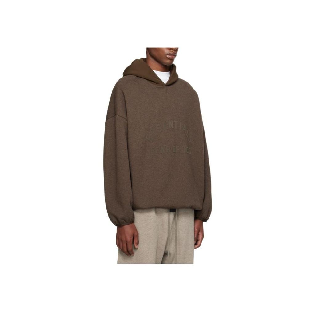 Fear of God Essentials Νάιλον Φλις Φούτερ Heather Wood/Wood Ανδρικά Τοπ Γκρι 202SU244312F