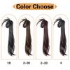 LISI HAIR Peluca sintética larga ondulada con extensiones de cola de caballo trenzada, accesorios para pelucas para uso diario para mujeres
