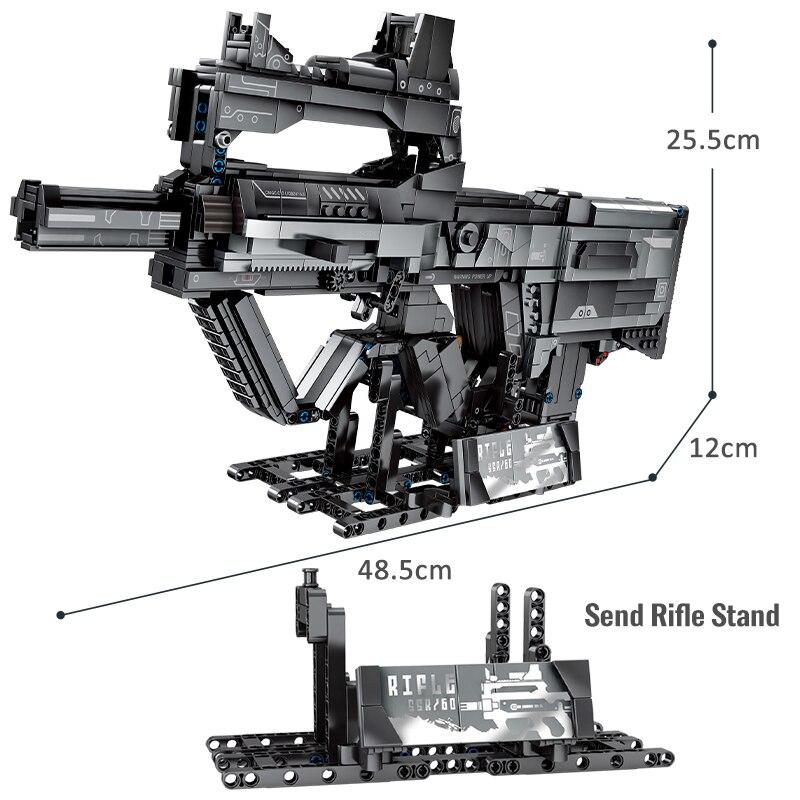 1430 шт. Техника штурмовая винтовка строительные блоки набор создатель пистолет игрушка — фото 4
