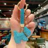 Korean Crystal Dog Pendant Blingbling Rhinestone Car Keyring  Backpack Decor