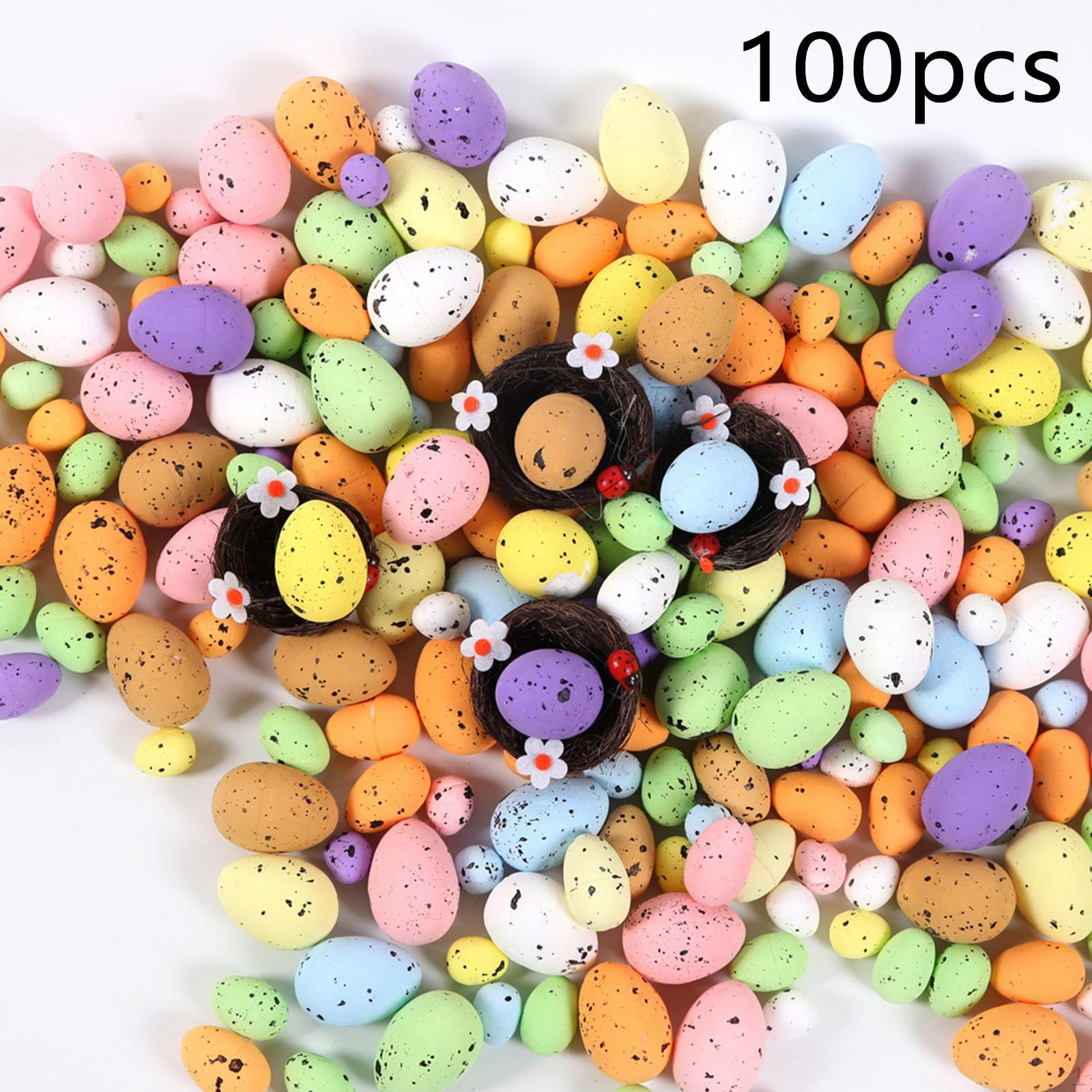 

100 Artificial Bird Eggs for Home Ornaments Easter Decoration Wedding Party 1.8cm