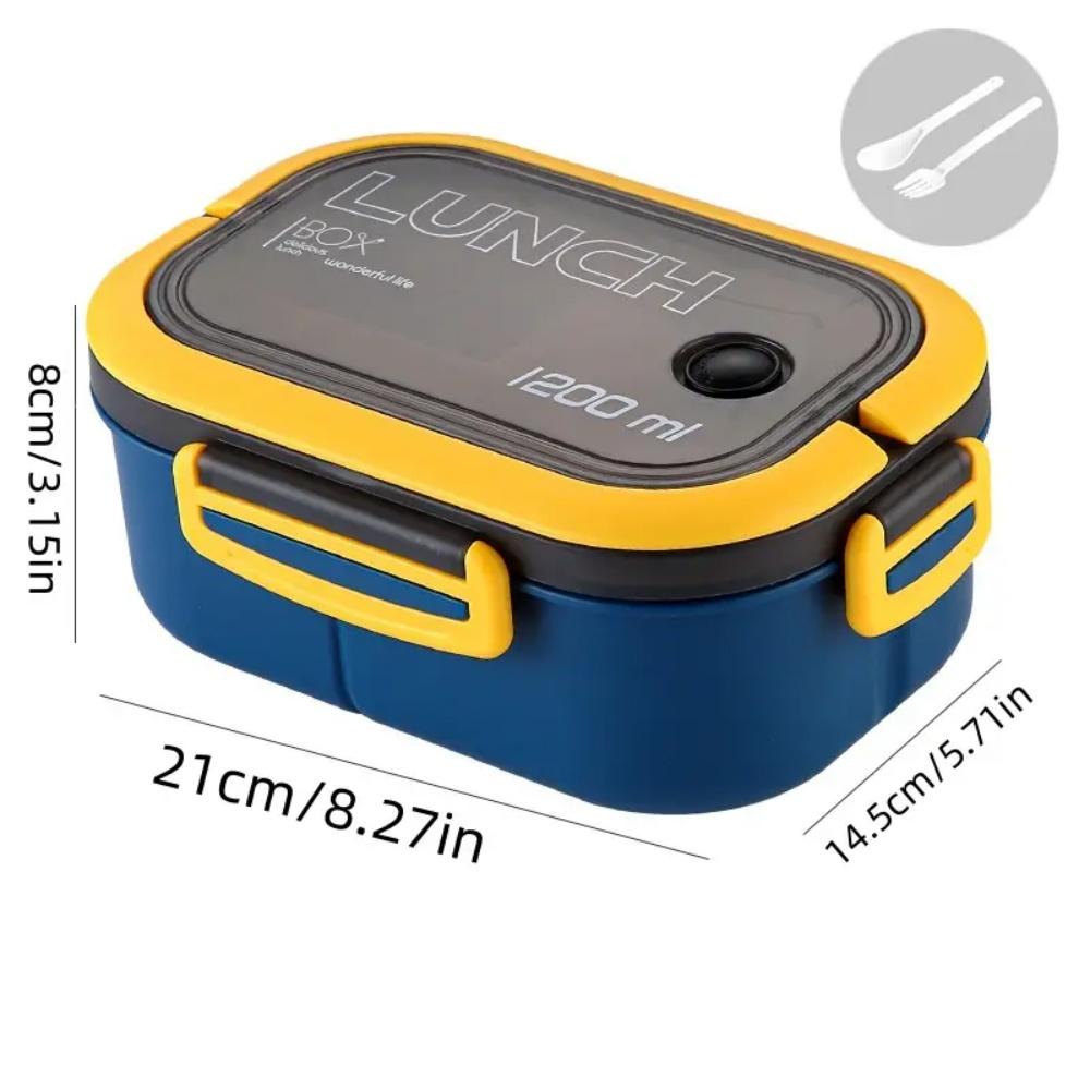 Double-layer Lunch Box Portable Compartment Fruit Food Box Microwave Lunch Box With Fork And Spoon Picnic Fresh Box