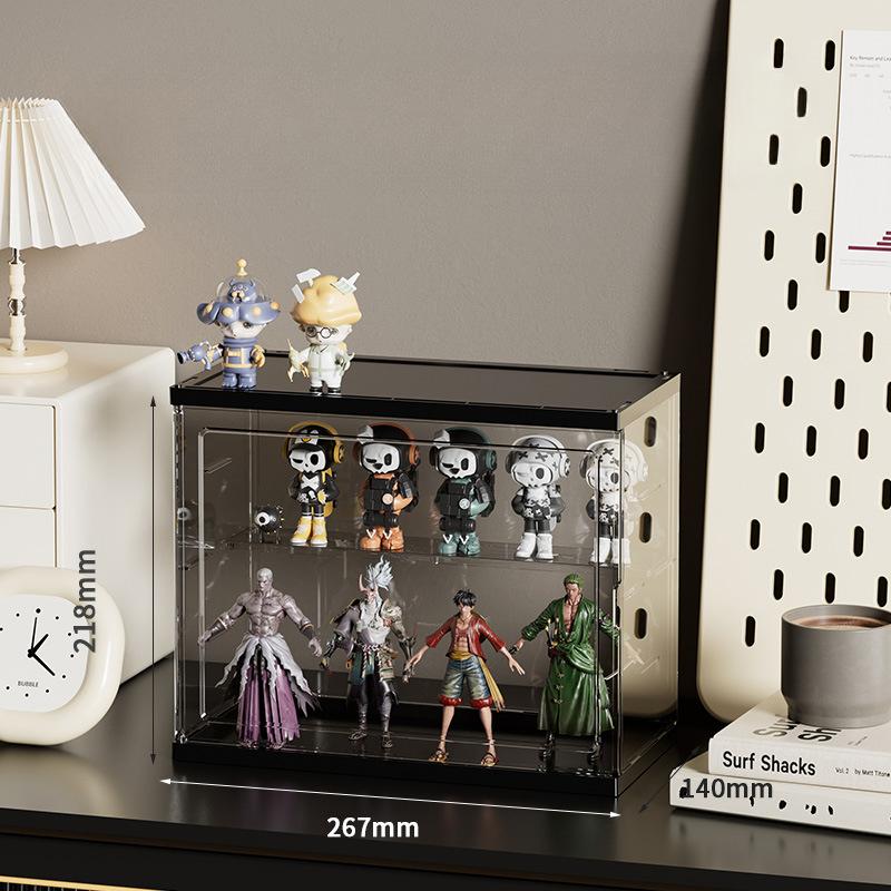 Handiwork display box large capacity transparent pendulum cabinet acrylic bubble mart blind box display rack Lego storage box