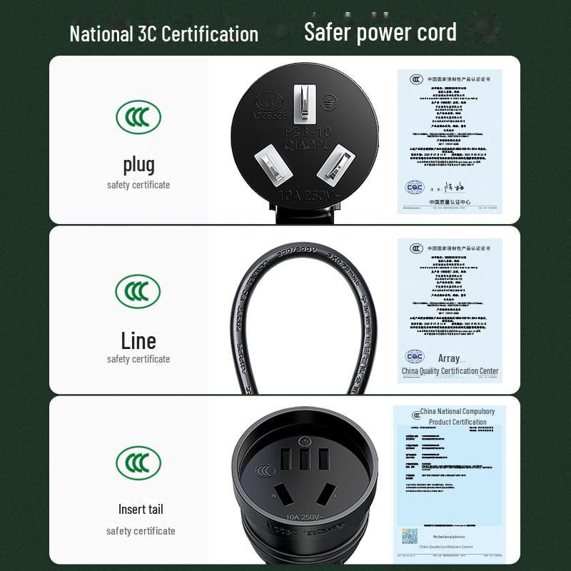 Biaz 10A 5-Hole 3-Core Plug Power Strip, 5M Extension Cord (DY30)