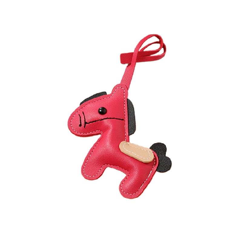 Artistic Horse Accent PU Keychain Accessory Wear Resistant Practical Key Organiser Charm with Delicate Craftsmanship