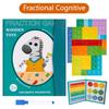 Non-Toxic Children Magnetic Fraction Learning Math Toys Wooden Fraction Book Set Parish Teaching Aids Arithmetic Learning Educational Toys
