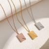 Personalized Titanium Steel Love Letter Necklace - Engravable Fashionable Women's Clavicle Chain