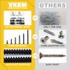 209Pcs Black Wood Screw Combination, M4M5 Cross Wood Screw Set