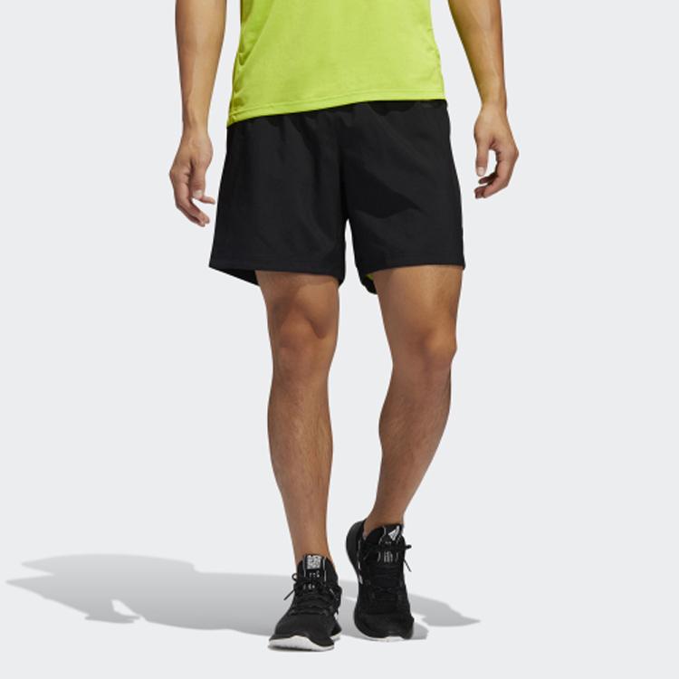 Adidas Own The Run Shorts Men Bottoms Black Green FL6956