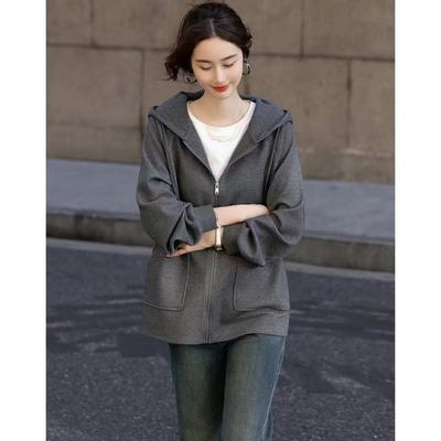 Herbst Neu Sport Kapuzen-Air-Layer-Abdeckung Fleisch ist einfach zu tragen Pullover Jacke für Frauen