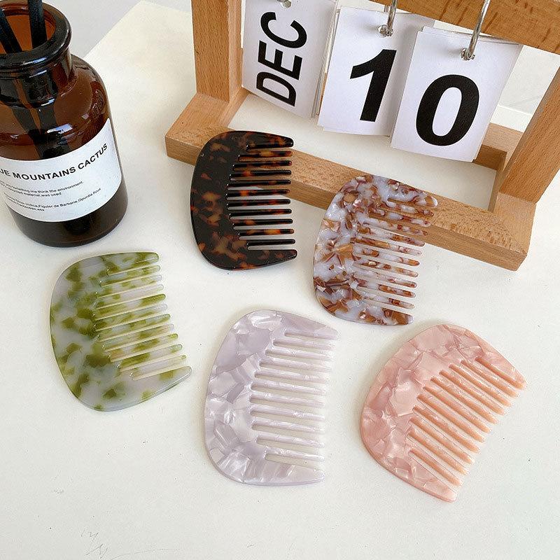 Acetate Small Hair Comb Anti-static Scalp Massage Hair Brush Hairdressing Colorful Hairdress Salon Styling Traveling Accessories