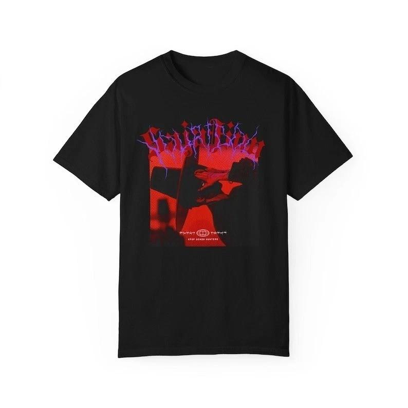Jinu Dark Shirt,Kpop Demon Hunters shirt, Huntrix Shirt,Sajaboys shirt S разноцветный