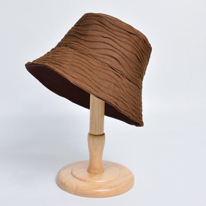 Cotton Twill Wrinkled Fisherman Hat For Winter Casual Outdoor Travel