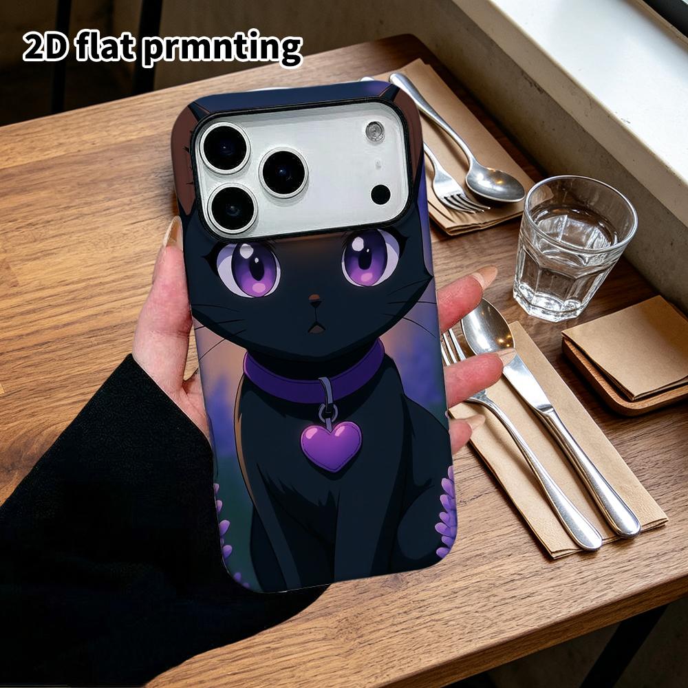 Phone Case: 2D flat Samsung Galaxy A34 A35 M05 M06 S20 S22 S21 FE Plus 5G protective case, magic black cat, perfect Christmas and Halloween holiday gi