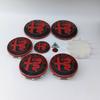 phngj8 1Sets 9pcs 60mm 10pin Wheel Hub Cover cap key stickers 40mm Steering wheel stickers 74mm Front rear emblem forAlfa Romeo 159 166