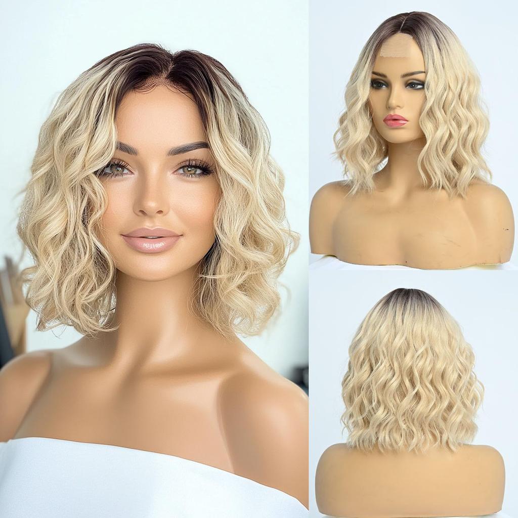 European American Wig Popular Full Head Hairstyle Wavy Roll Heat-resistant Fiber High Temperature Silk Women