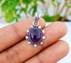 Náhrdelník s přívěskem ametyst Šperky z přírodního kamene Ručně vyráběné stříbro 925 Sterling Silver Birthstone Gemstone