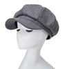 Wide Brim Sunscreen Beret Hat Skin-Touch Retro Octagonal Painter Woolen Hat for Fall Winter