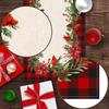 Christmas Cardinal Table Runner Buffalo Plaid Check Poinsettia Holly Xmas Win